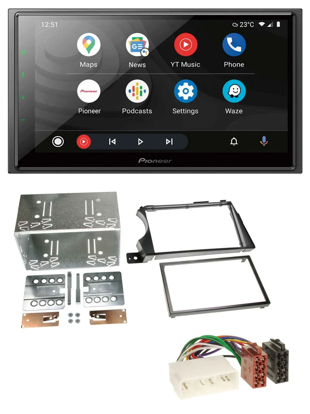 Pioneer USB 2DIN DAB MP3 Bluetooth Autoradio für SSangYong Actyon Kyron 2006-201