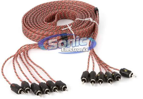 Stinger SI4617 17 ft. of 6-Channel 4000 Series RCA Interconnect Audio Cable