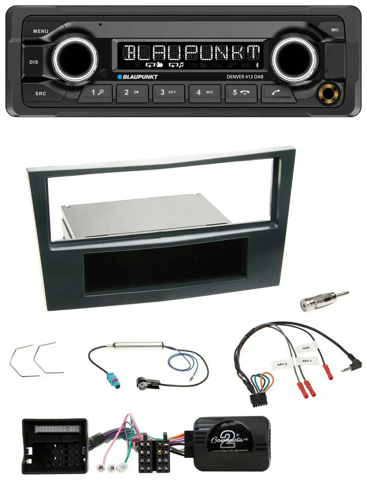 Blaupunkt Bluetooth DAB Lenkrad USB Autoradio für Opel Corsa D 06-08 Stealth Sch
