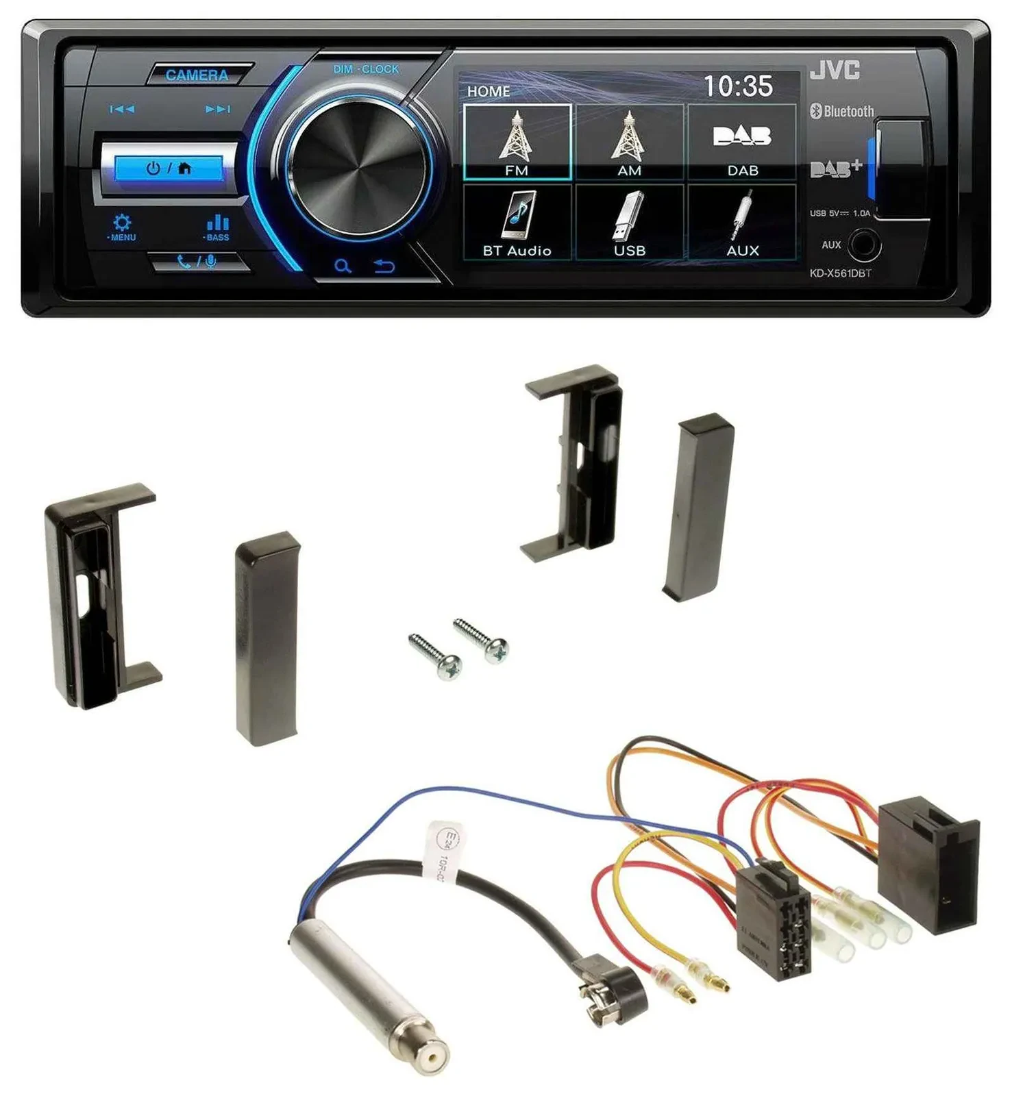 JVC Bluetooth MP3 USB DAB Autoradio für Audi TT (1998-2006) - ISO