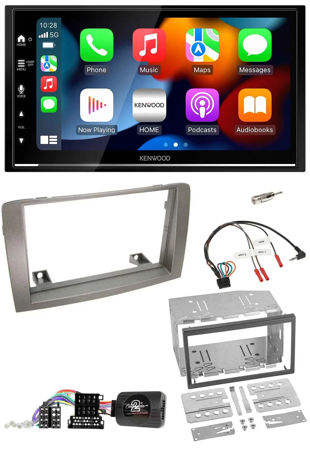 Kenwood DAB USB Bluetooth 2DIN Lenkrad Autoradio für Lancia Musa 2004-2012