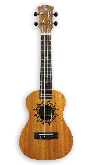 PukanaLa Model PU-STS  "Summer" Tattoo Series Sapele Mahogany Soprano Ukulele