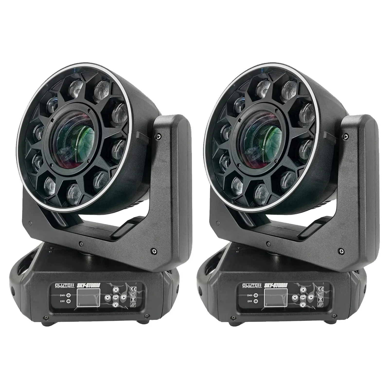 SKY-STORM 300W RGBW LED Moving Head Motion Beam Light DJ Stage Fixture Pair