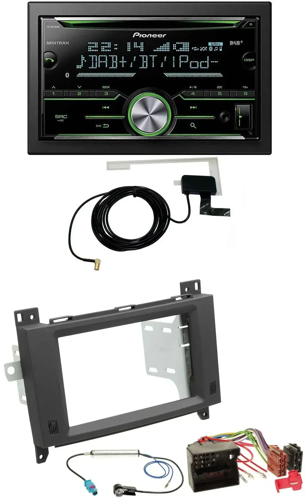 Автомагнитола Pioneer 2DIN, CD/USB/MP3, Bluetooth, DAB для Mercedes Vito/Viano (2006–2014)