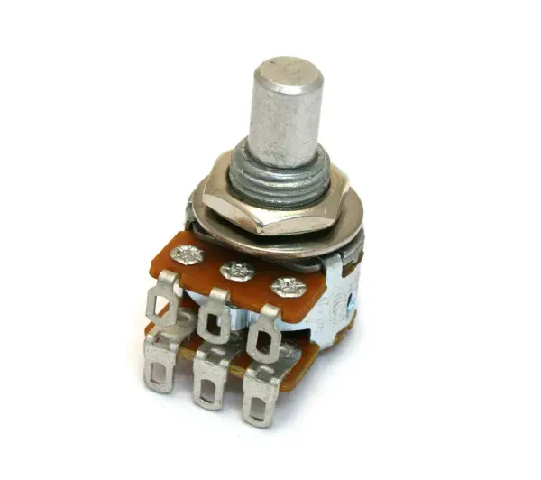 Genuine Fender 250K Pickup Pan Potentiometer, 3/8" Solid Shaft Guitar Pot