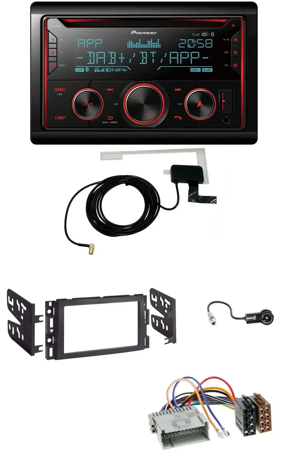 Pioneer 2DIN MP3 DAB USB CD Bluetooth Autoradio für Buick Enclave 2008-2012 Luce