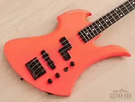 Гитара 1990 B.C.Rich Mockingbird Bass MB-857S Vintage PJ Bass Pink, Japan