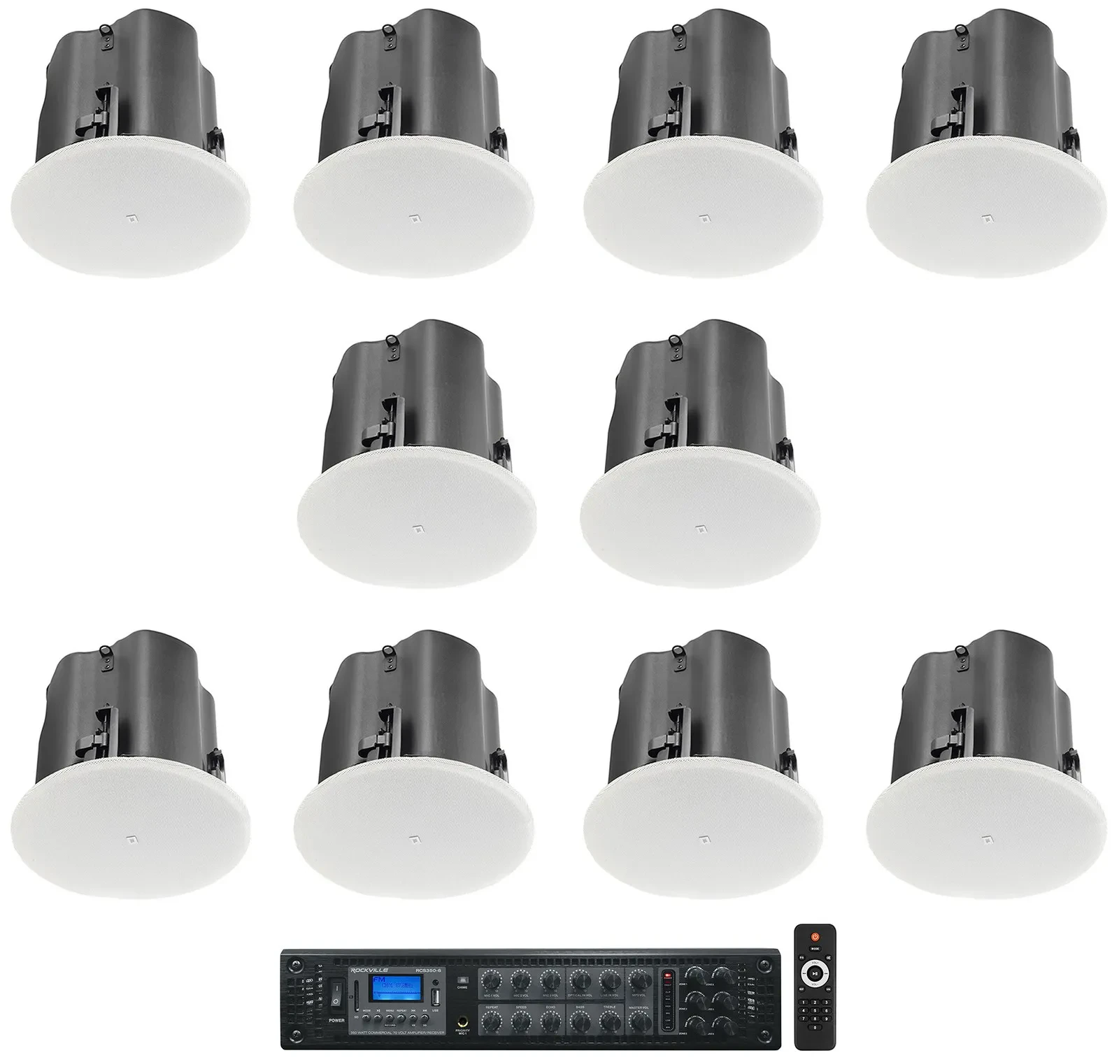 Потолочная акустика для ресторанов/баров JBL Control 416C/T + RCS350-6 6.5", 70V (набор)