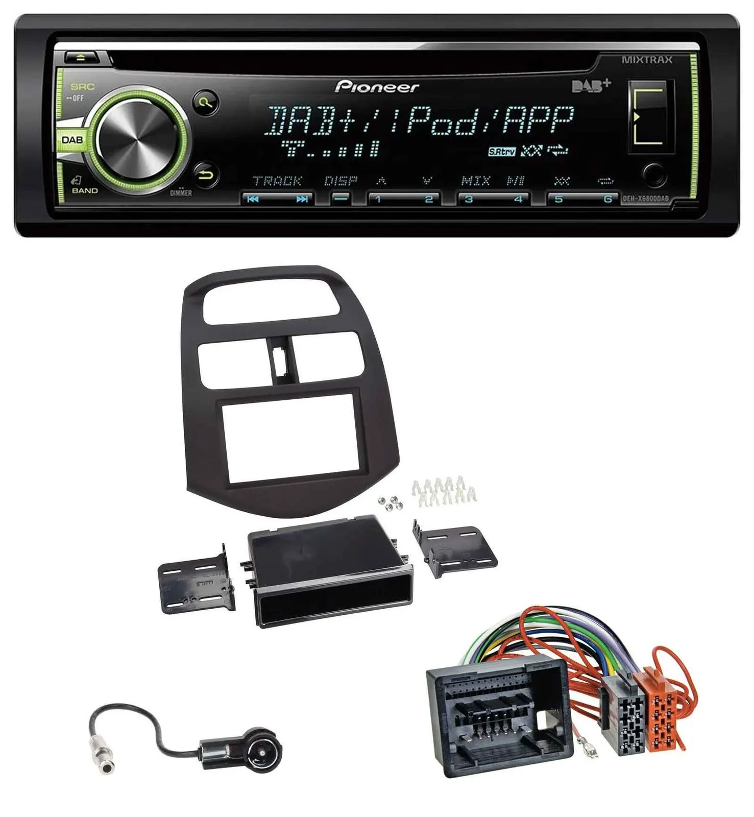 Автомагнитола Pioneer DAB USB MP3 AUX CD для Chevrolet Spark (с 2013)