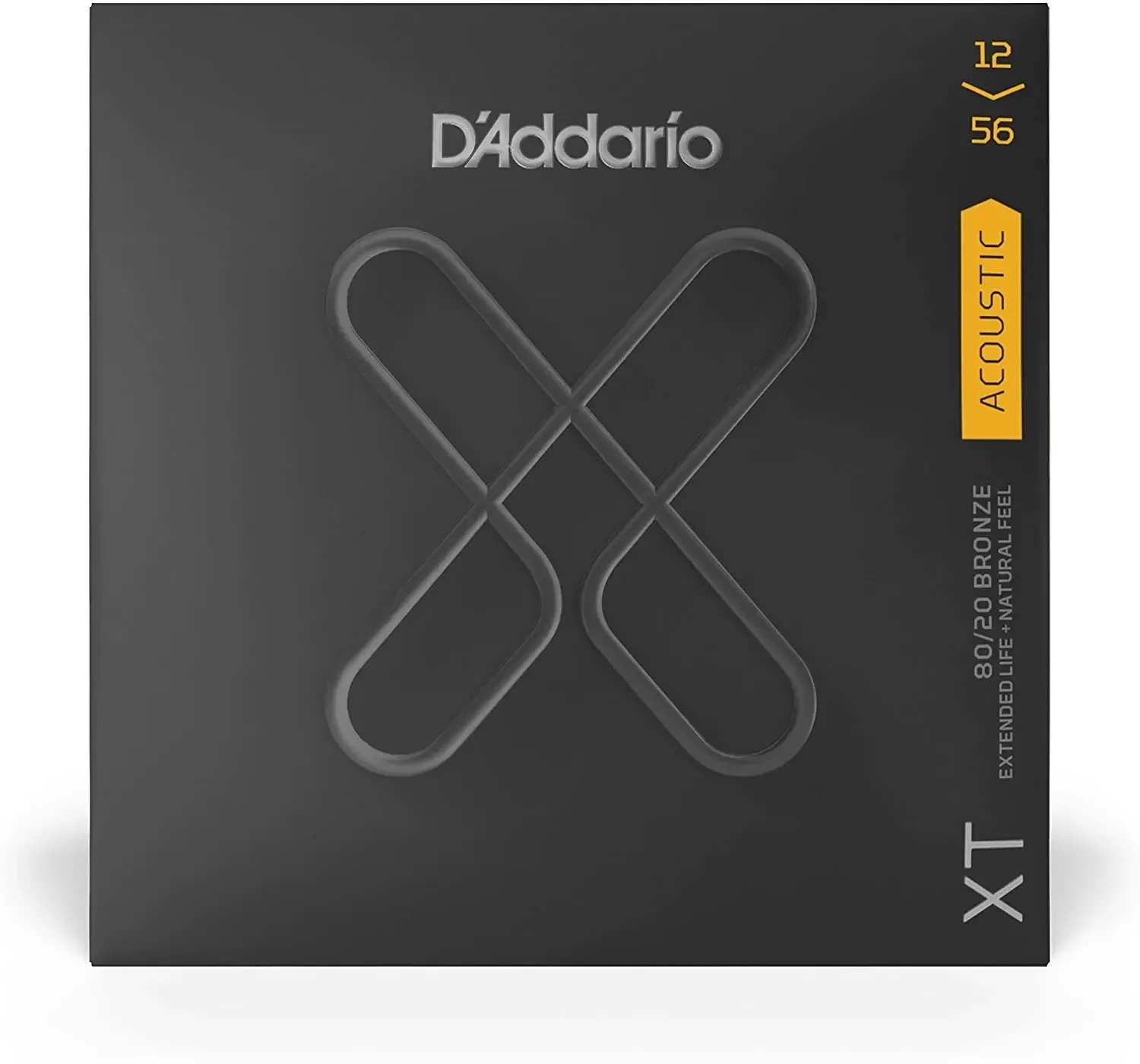 Струны для акустической гитары D'Addario XTABR1256 12-56, бронза с антикоррозионным покрытием