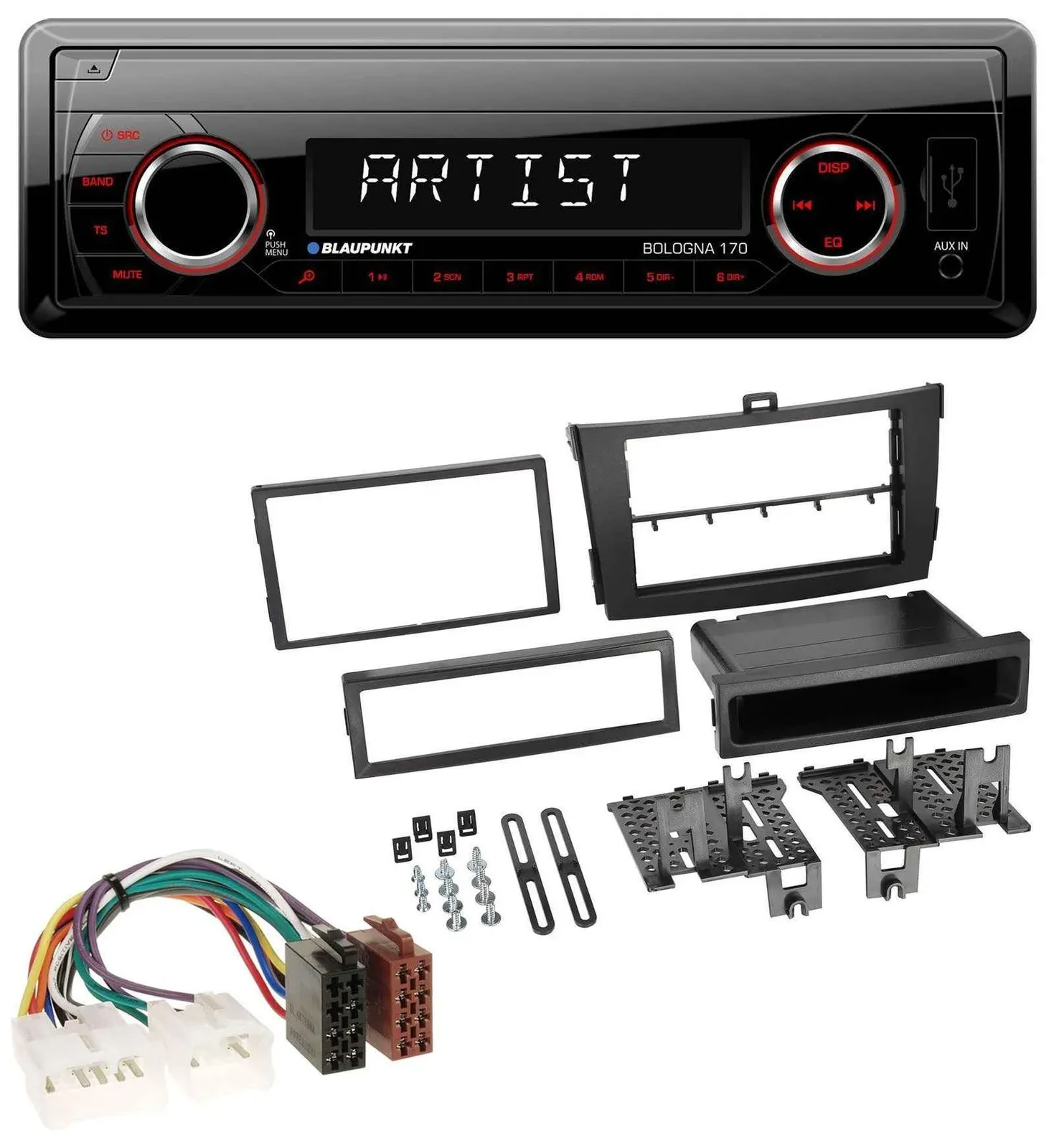 Blaupunkt SD USB 1DIN MP3 AUX Autoradio für Toyota Corolla ab 2009 schwarz