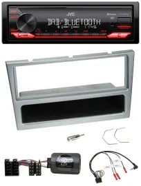 JVC Bluetooth USB DAB Lenkrad Autoradio für Opel Corsa C 2000-2004 silber