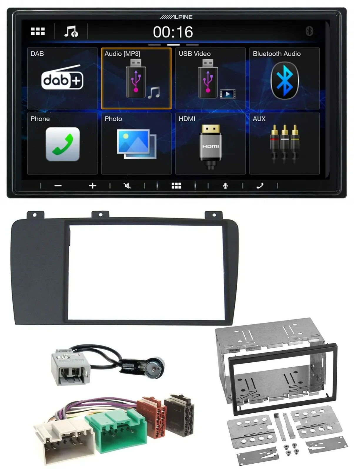 Alpine Bluetooth 2DIN MP3 DAB USB Autoradio für Volvo S60 V70 XC70 04-09