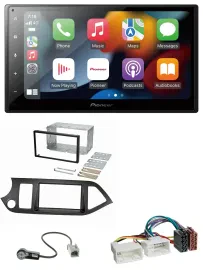 Pioneer DAB Bluetooth 2DIN USB MP3 Autoradio für Kia Picanto ab 11 Start-Stop