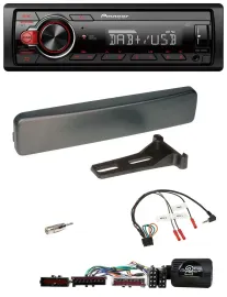 Pioneer MP3 1DIN DAB USB Lenkrad Autoradio für Ford Mondeo Focus anthrazit