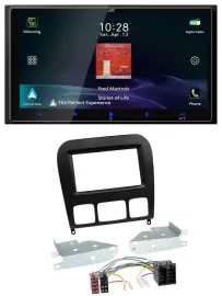JVC USB Bluetooth 2DIN DAB MP3 Autoradio für Mercedes S-Klasse 1998-2005 schwarz