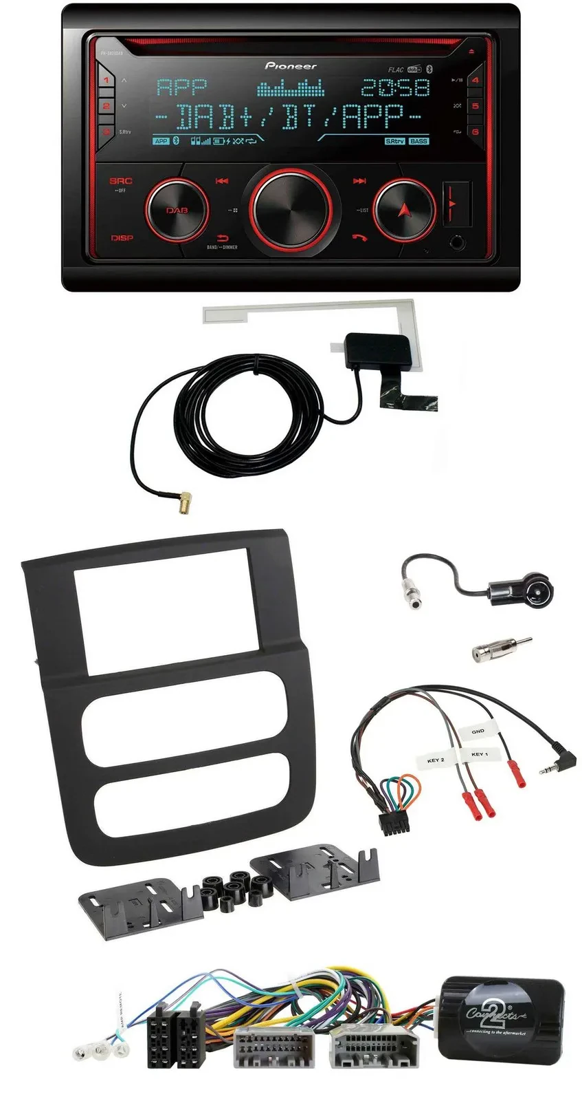 Pioneer 2DIN Lenkrad DAB USB CD Bluetooth Autoradio für Dodge RAM 2002-2006