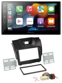Pioneer DAB Bluetooth 2DIN USB MP3 Autoradio für Isuzu D-Max ab 2012 dunkelgrau
