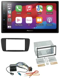Pioneer DAB USB MP3 Bluetooth 2DIN Autoradio für Seat Ibiza ab 08 nitschwarz