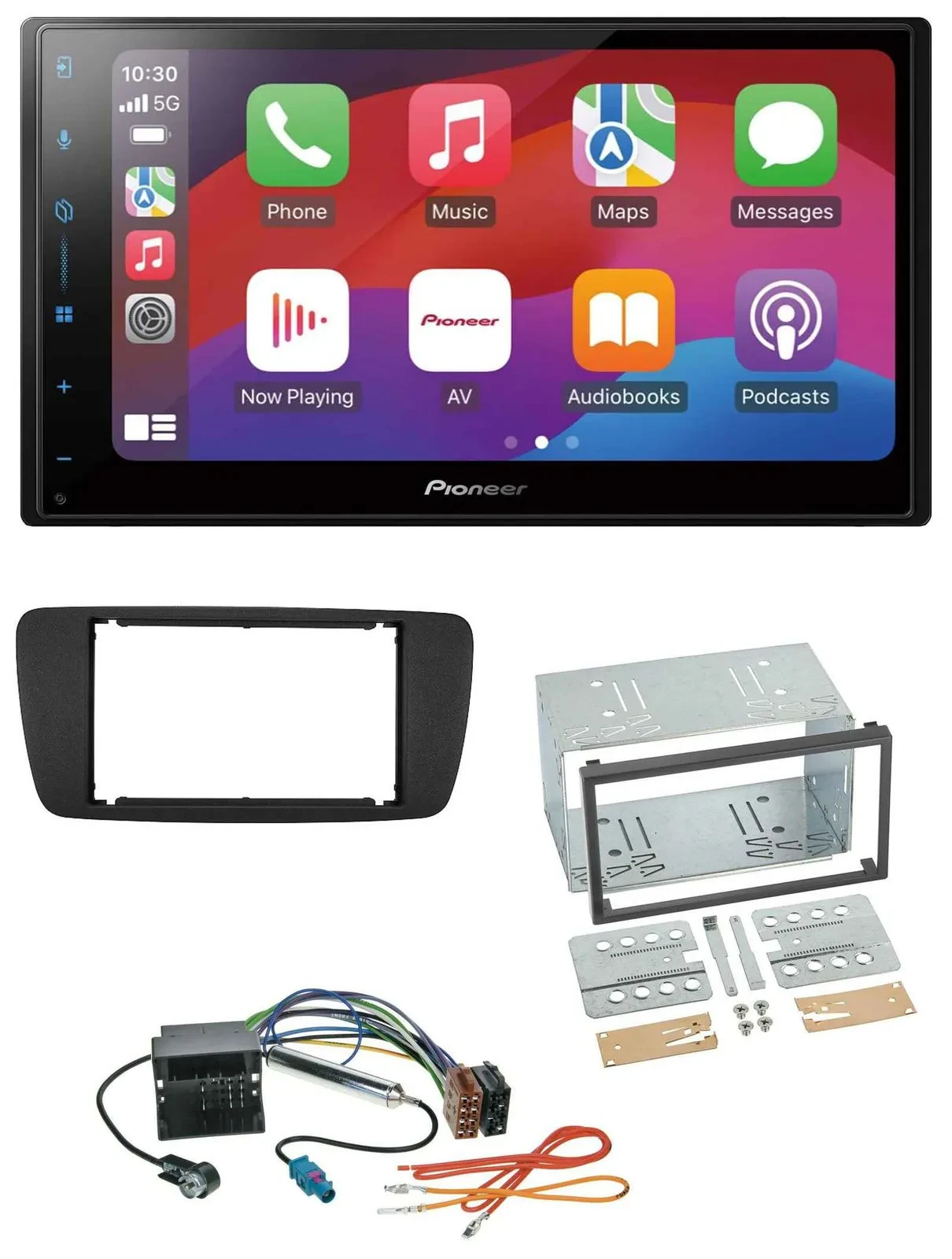 Pioneer DAB USB MP3 Bluetooth 2DIN Autoradio für Seat Ibiza ab 08 nitschwarz