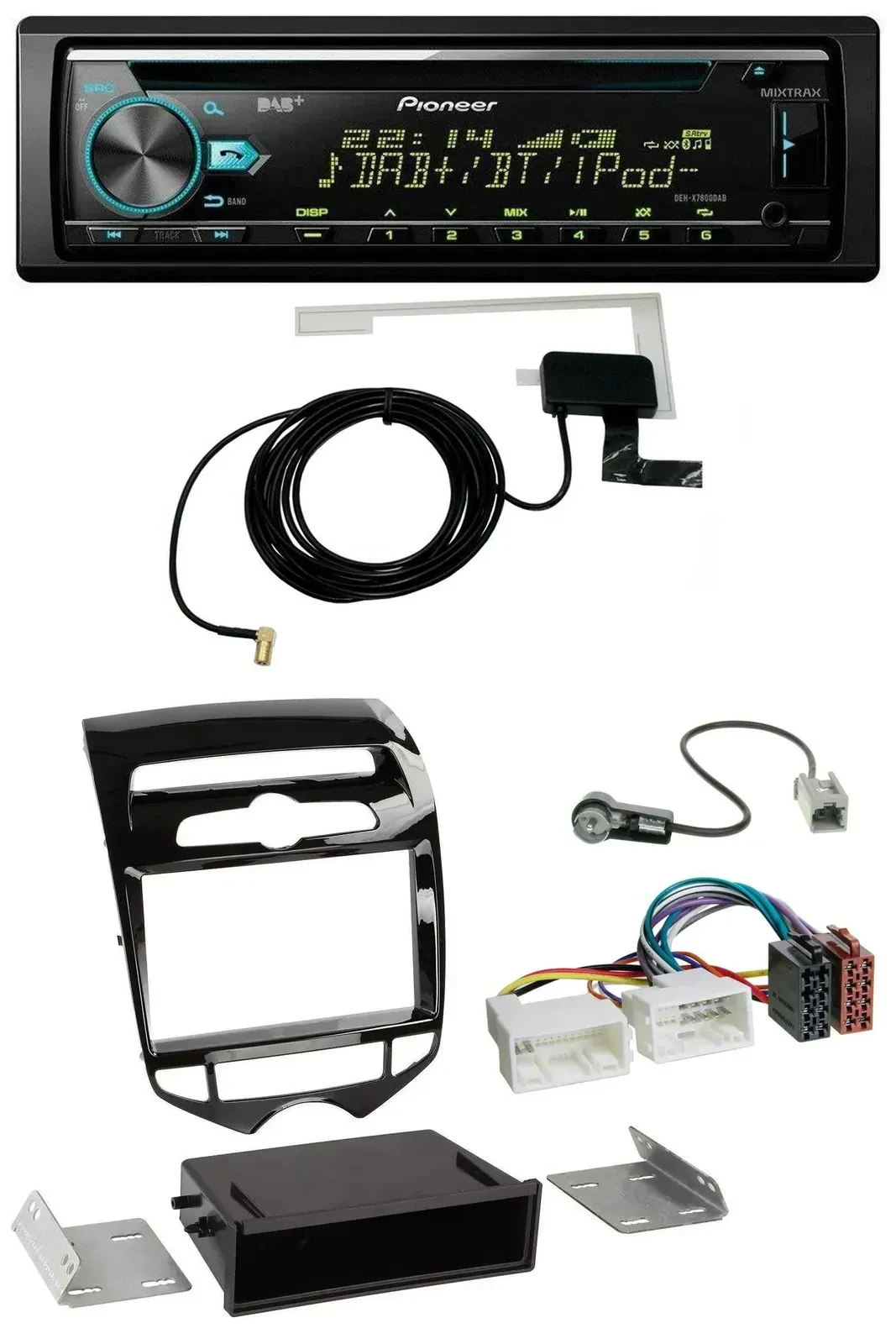 Pioneer MP3 AUX CD USB DAB Autoradio für Hyundai ix20 ab 10 autom. Klima