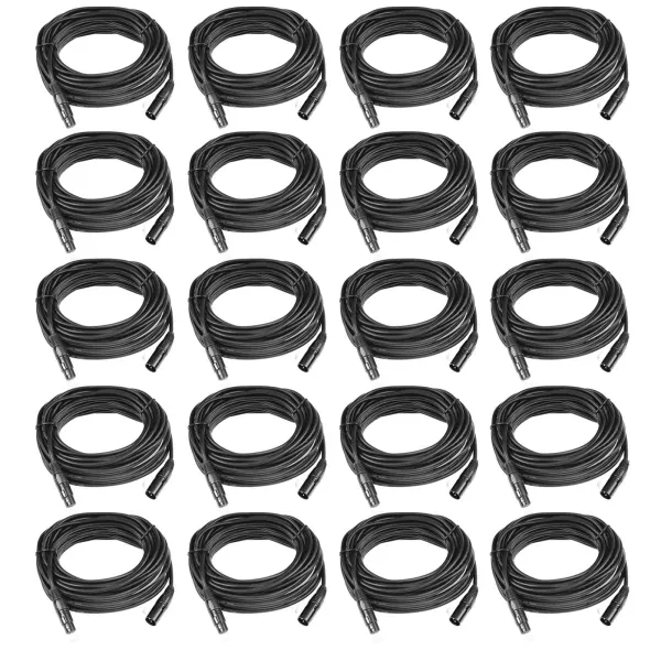 DMX-кабель American DJ AC3PDMX50 Black 15 м (20 штук)