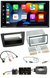Kenwood DAB USB Bluetooth 2DIN Lenkrad Autoradio für Alfa Mito 14-18 schwarz