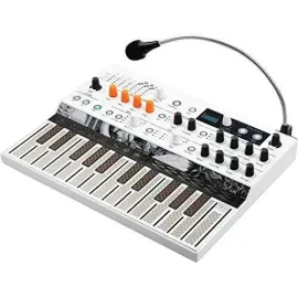Синтезатор  Arturia [MicroFreak Vocoder] цифровой аппаратный, 25 клавиш с поддержкой полифонического касания, цифровым осциллятором и аналоговым фильтром Oberheim SEM, CV/Gate/Mod выходы, Cloc IN/OUT, MIDI IN/OUT, выход TRS, выход для наушников,