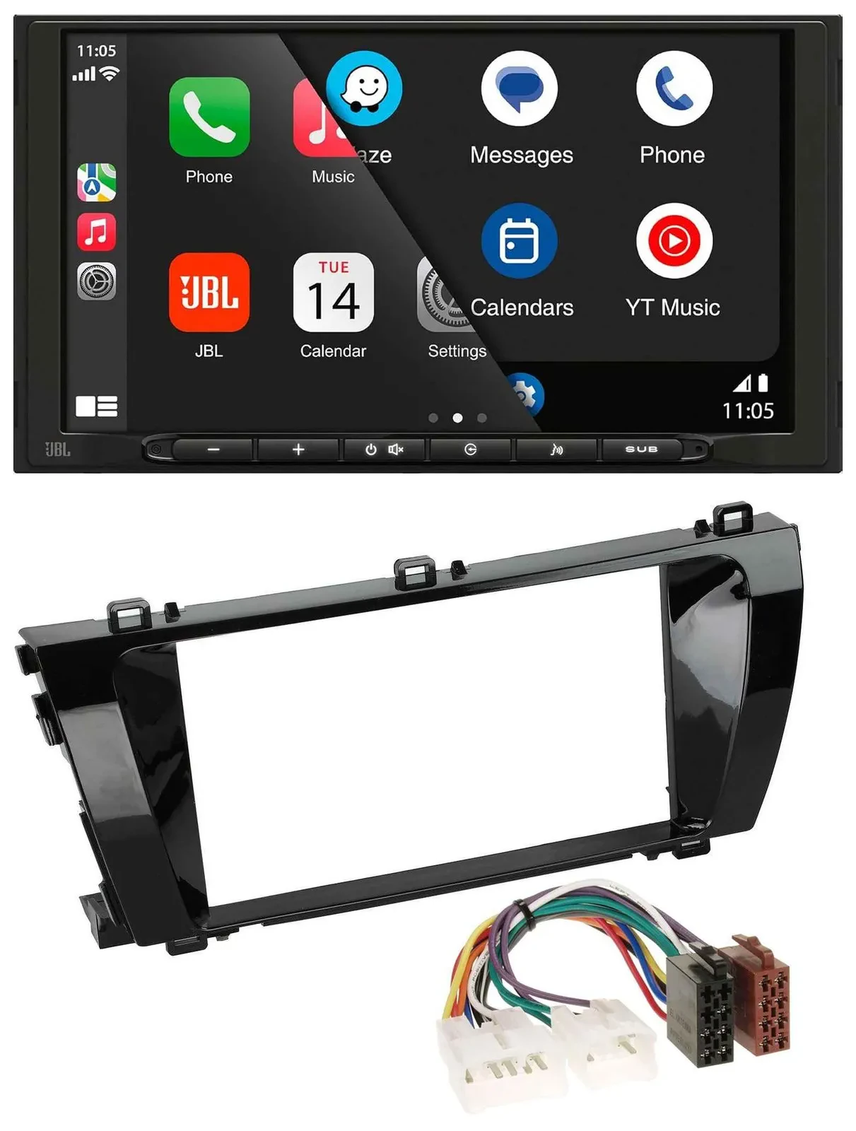 JBL USB 2DIN MP3 Bluetooth AUX Autoradio für Toyota Corolla (ab 2014)