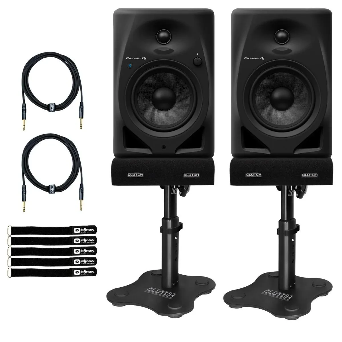 Студийный монитор Pioneer DM-50D-BT-W 5" Bluetooth, черный (набор, пара) с настольными стойками
