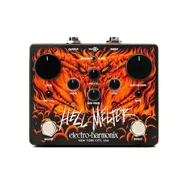 Педаль эффектов для электрогитары Electro-Harmonix Hell Melter Distortion Effects Pedal Black and Orange