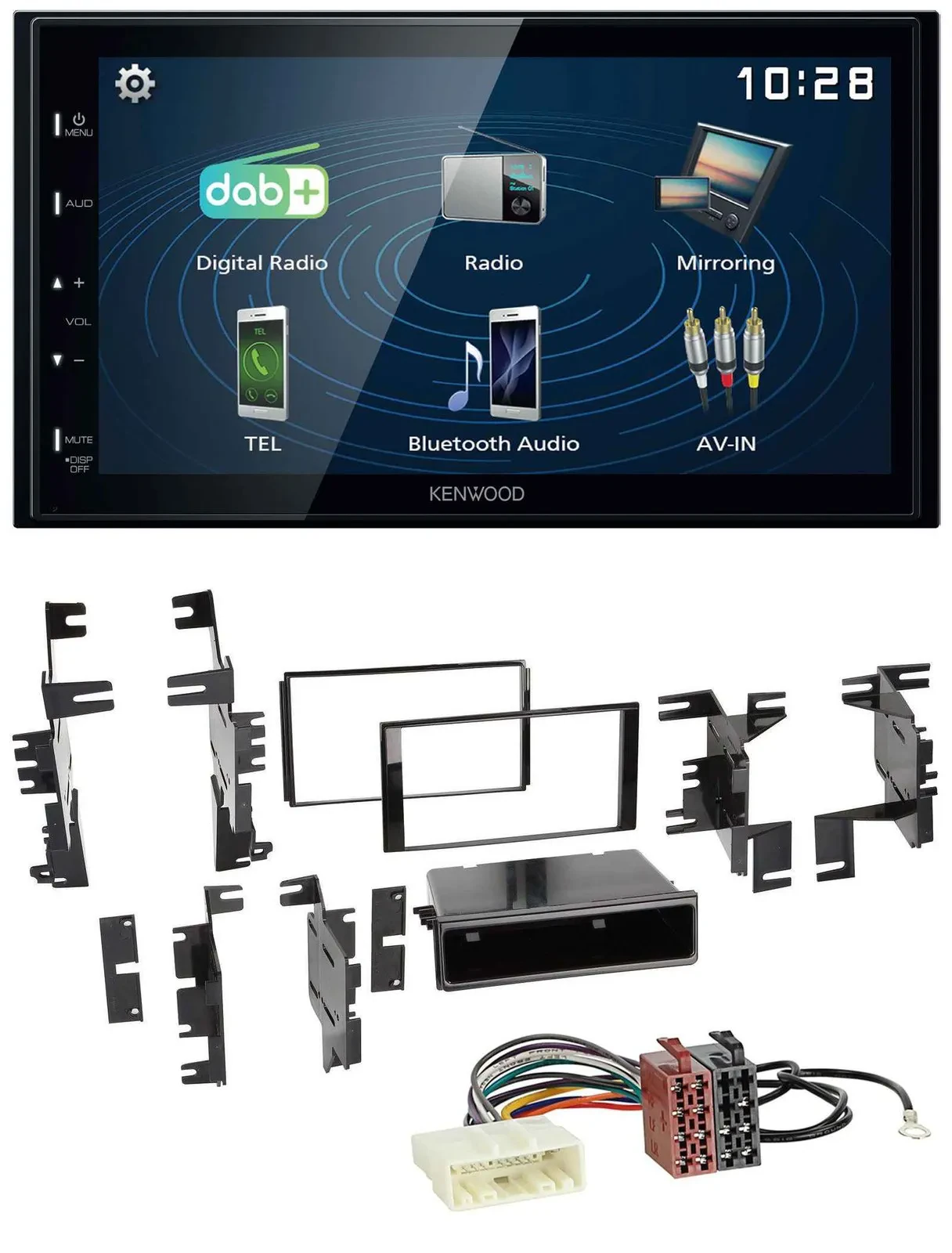 Автомагнитола Kenwood 2DIN Bluetooth USB DAB для Nissan Versa (с 2007), Xterra (с 2013)