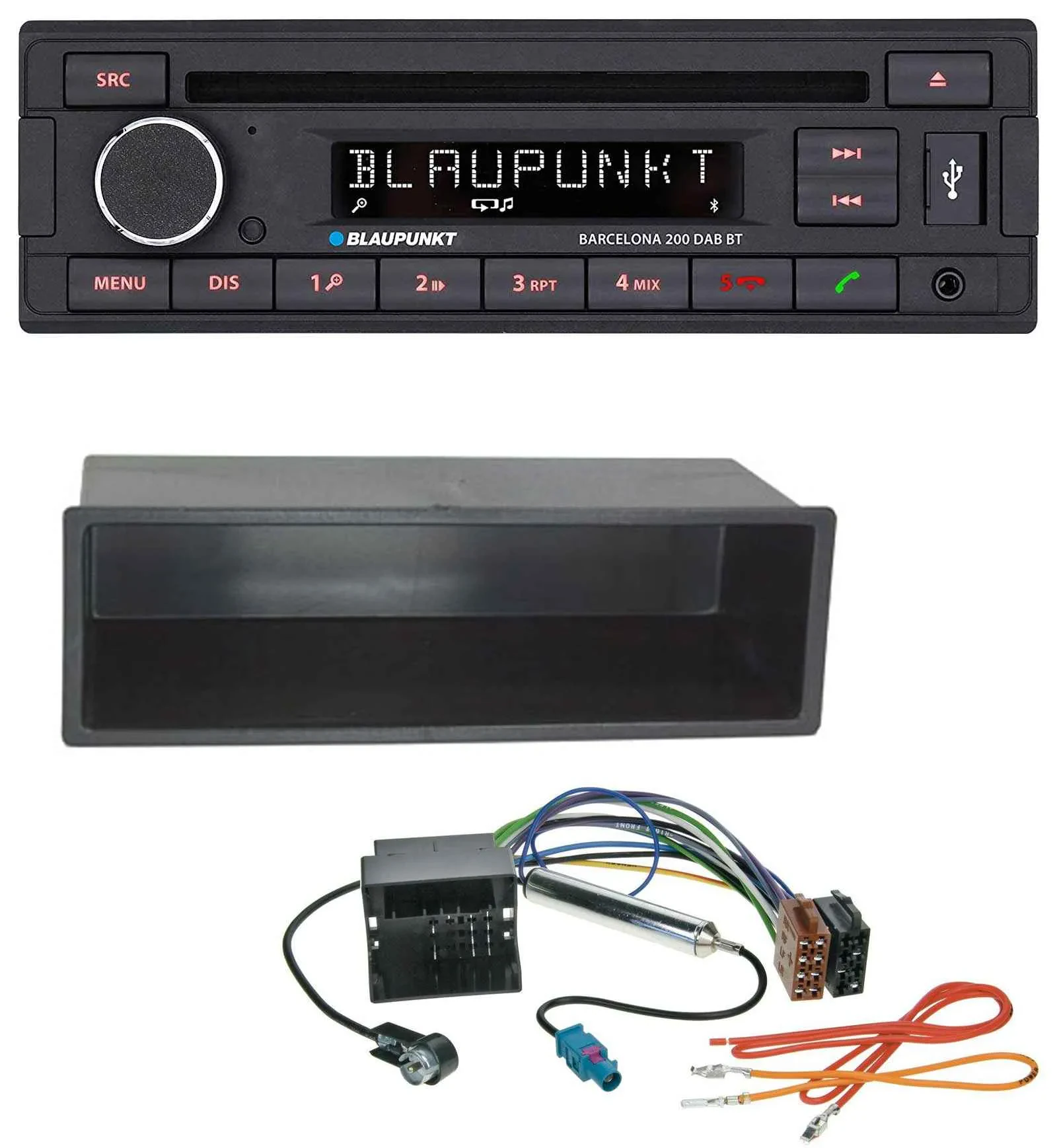 Blaupunkt USB DAB CD Bluetooth MP3 Autoradio für VW Polo, Lupo, Fox, Passat, T5