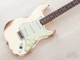 2023 Fender Custom Shop 1961 Stratocaster Heavy Relic Olympic White w/ Case, CoA