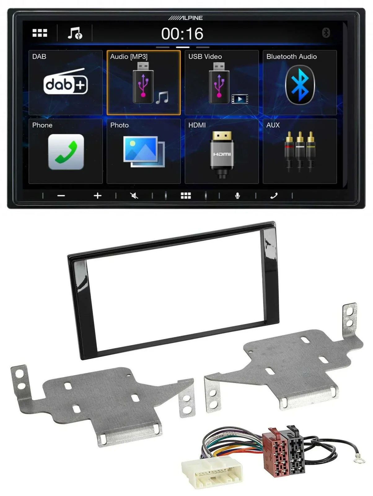 Alpine Bluetooth 2DIN MP3 DAB USB Autoradio für Nissan Juke (ab 2014)