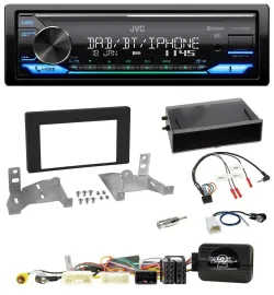 JVC Bluetooth DAB USB Lenkrad Autoradio für Toyota Aygo AB7 ab 2022 schwarz