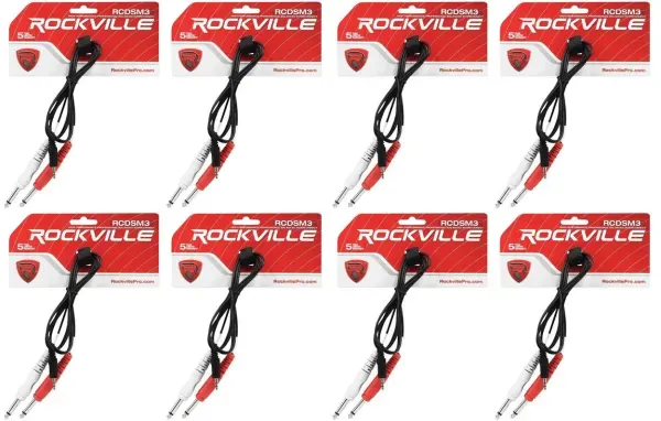 Коммутационный кабель Rockville RCDSM3B Black 0.9 м (8 штук)