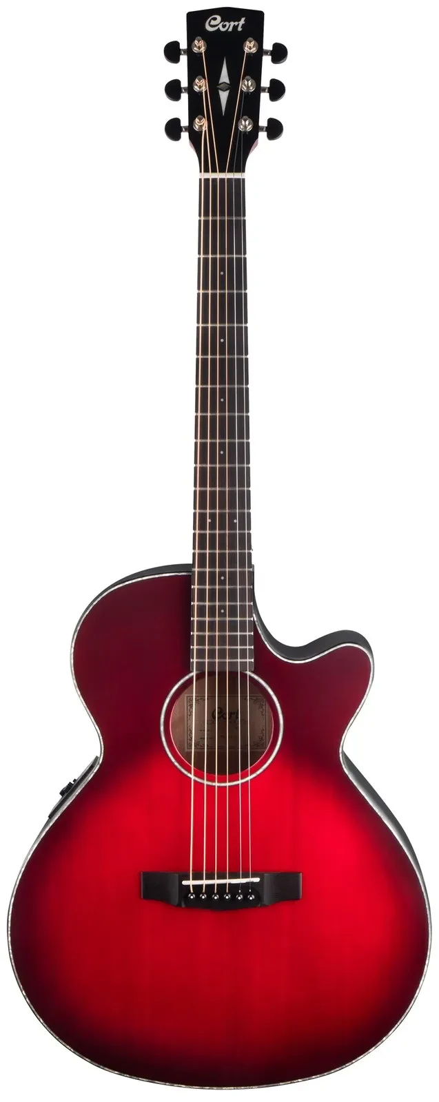 CORT SFX-E TWB Elektro-Akustik-Gitarre, trans wine