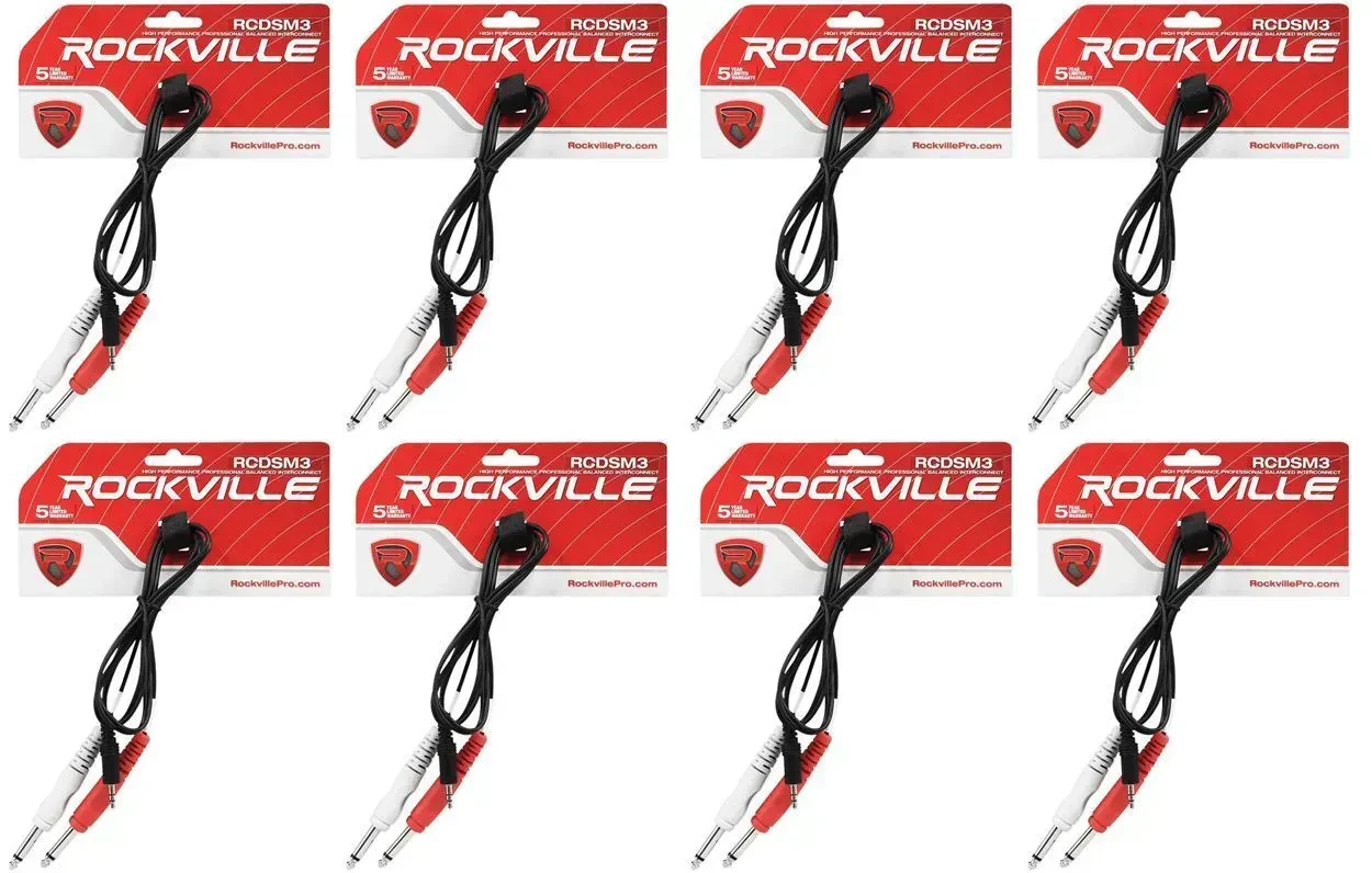 Коммутационный кабель Rockville RCDSM3B Black 0.9 м (8 штук)