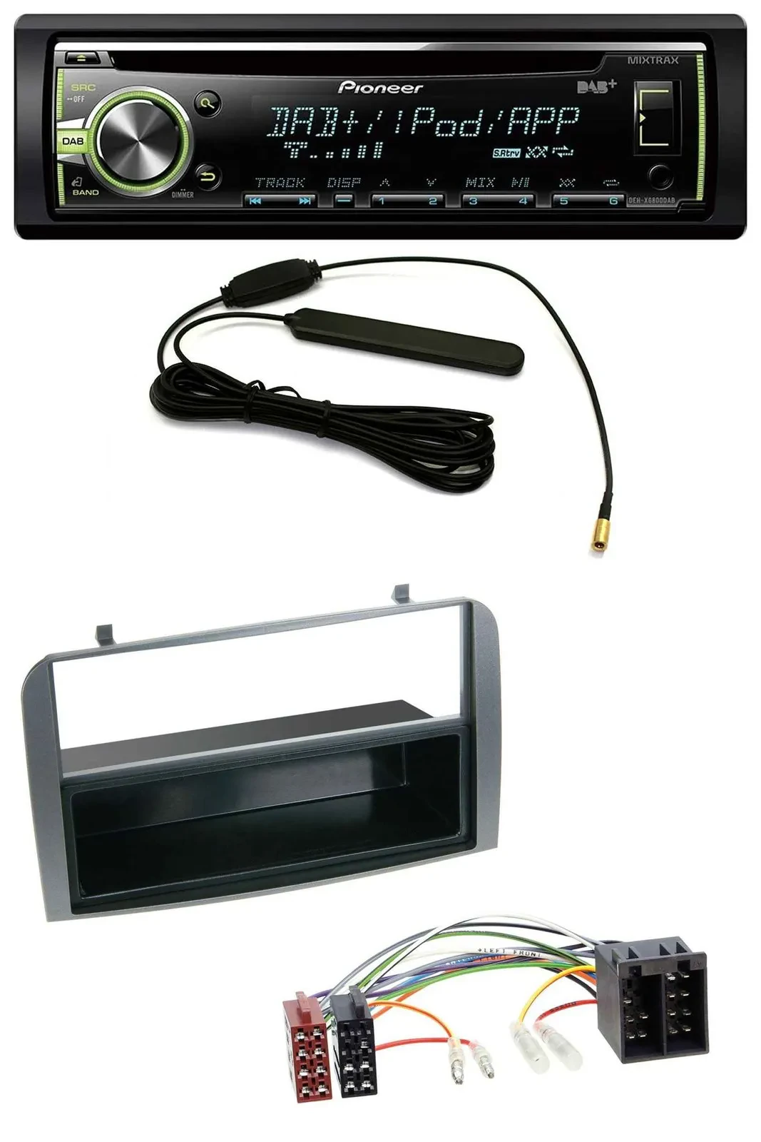 Автомагнитола Pioneer MP3 USB CD DAB AUX для Alfa Romeo 147/GT, антрацит