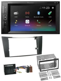 Pioneer DAB MP3 2DIN Bluetooth USB Autoradio für Mercedes E-Klasse W211 02-09