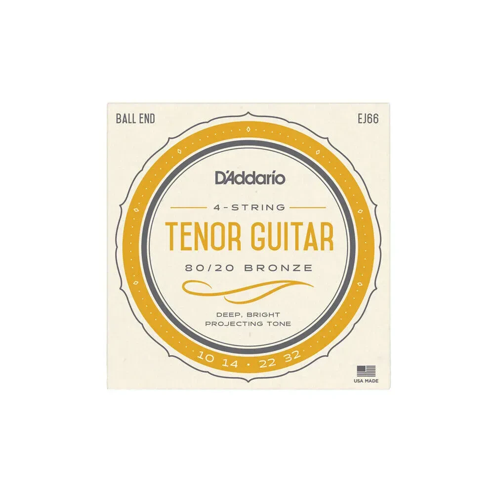 Струны для тенор-гитары D'Addario EJ66 бронза 80/20, калибр 10–32 (набор)