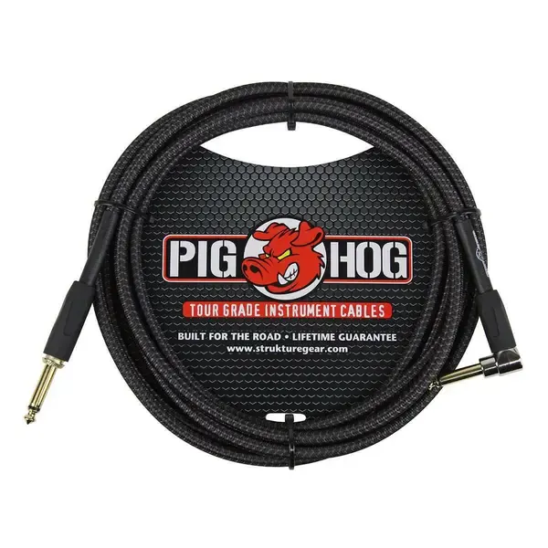 Инструментальный кабель Pig Hog PCH10BKR Black Woven 3 м