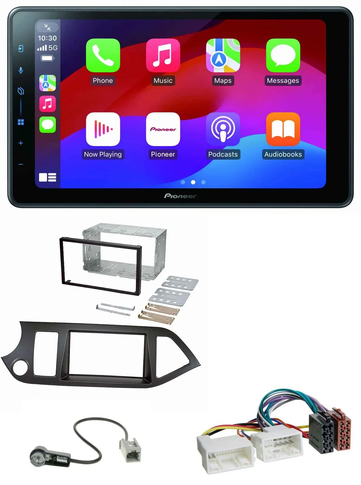 Pioneer Bluetooth 2DIN USB MP3 DAB Autoradio für Kia Picanto ab 11 Start-Stop