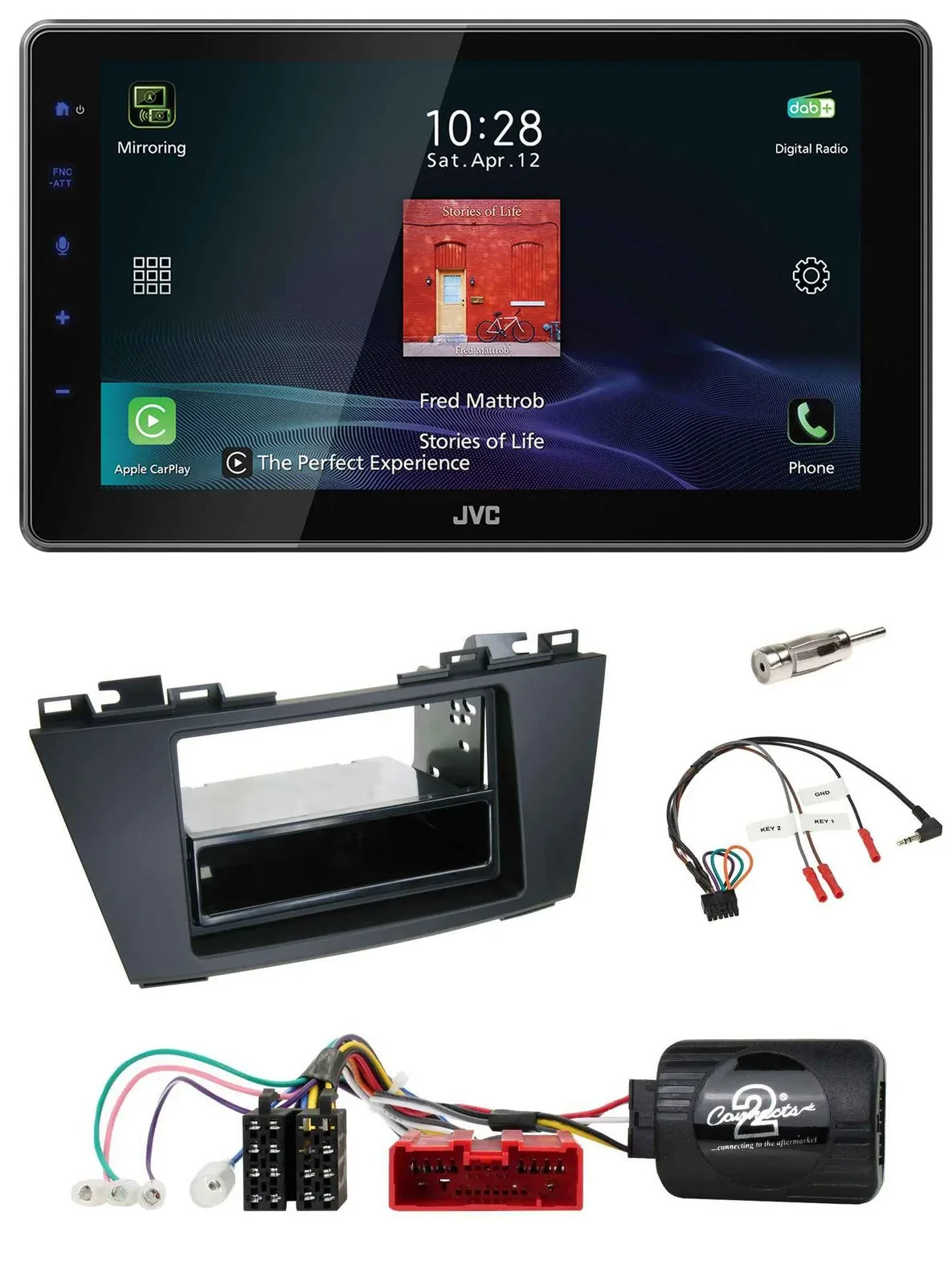 Автомагнитола для Mazda 5 (2010–2015) JVC DAB, Bluetooth, USB