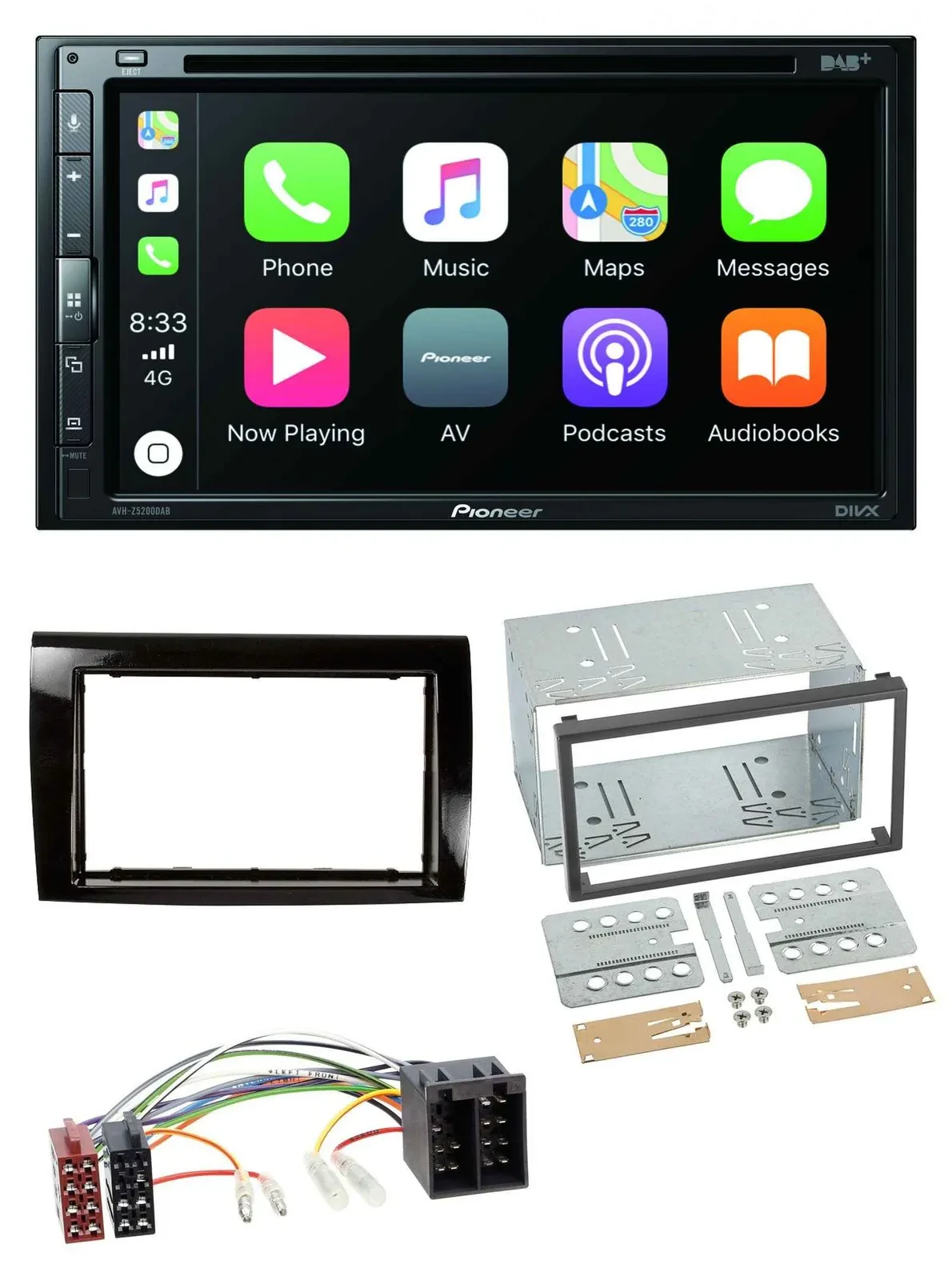 Автомагнитола для Fiat Bravo (с 2007) Pioneer DVD 2 DIN MP3 DAB Bluetooth USB