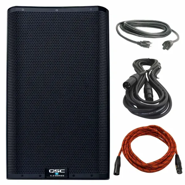 QSC K12.2 K2 Series 2-Way 2000W 12" Powered Active DJ PA Speaker w Cables