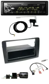 Автомагнитола Pioneer Bluetooth, DAB, USB, для Fiat Idea 2006–2012, черный, поддержка управления на руле
