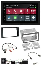 Blaupunkt 2DIN Lenkrad USB Bluetooth DAB Autoradio für Ford Kuga 2008-12 schwarz