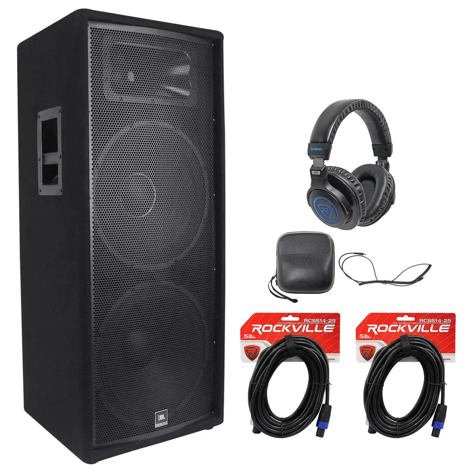 Пассивная акустическая система JBL JRX225 Black с аксессуарами